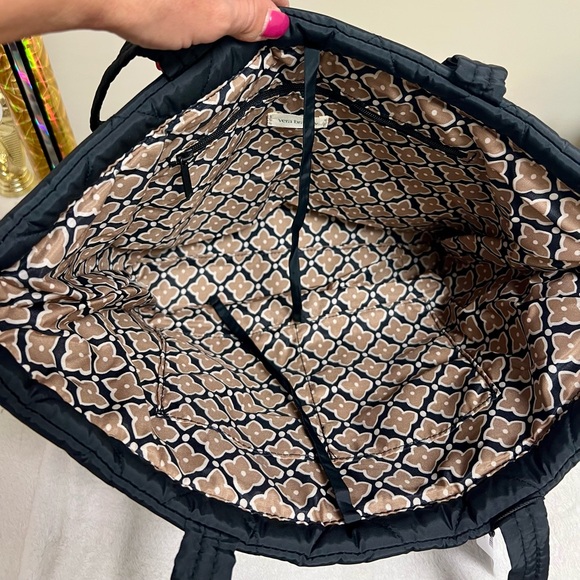 Vera Bradley Small East Wind Quilted Black Tote - Picture 3 of 3